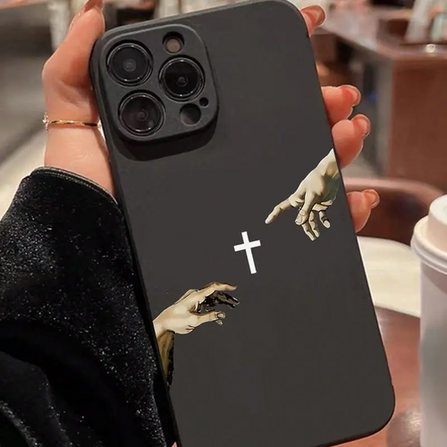 Jesus Phone case, Creative Cross Pattern Phone Case, Anti-drop Shockproof Phone Protective Cover
