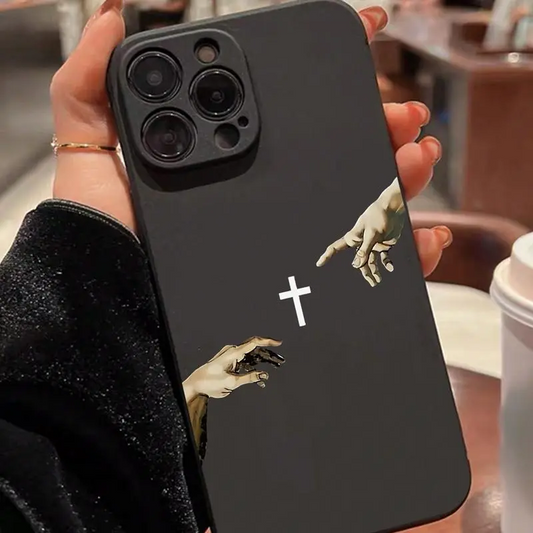 Jesus Phone case, Creative Cross Pattern Phone Case, Anti-drop Shockproof Phone Protective Cover