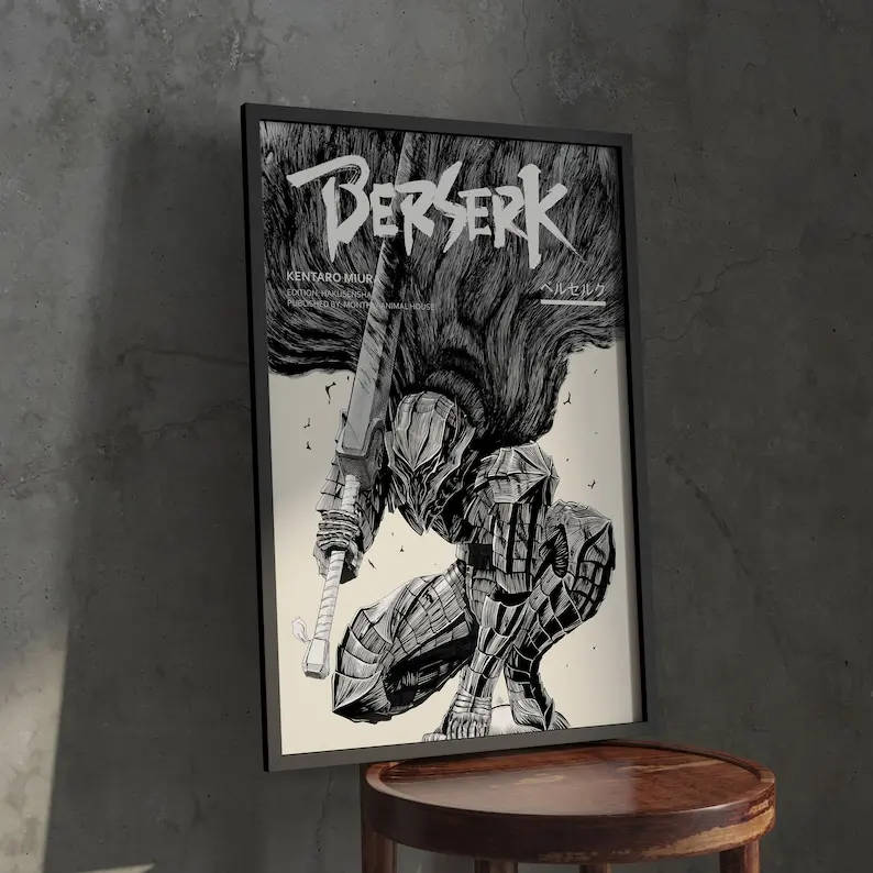Póster de Griffith del anime Berserk | Arte mural de Berserk | Póster de Berserk | Impresión decorativa de alta calidad