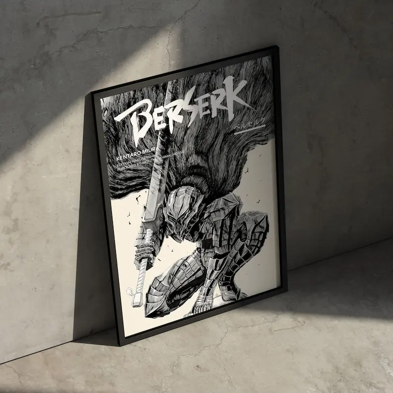 Póster de Griffith del anime Berserk | Arte mural de Berserk | Póster de Berserk | Impresión decorativa de alta calidad