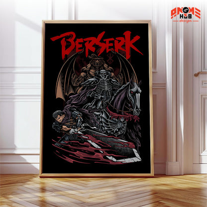 Póster de Griffith del anime Berserk | Arte mural de Berserk | Póster de Berserk | Impresión decorativa de alta calidad
