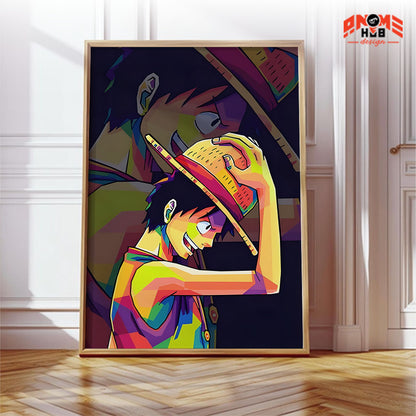 Onee Piecee Poster/Canvas, Art Anime Wall Print, Wall Decor  – Luuffyy 1  Poster/Canvas ANIME HUB