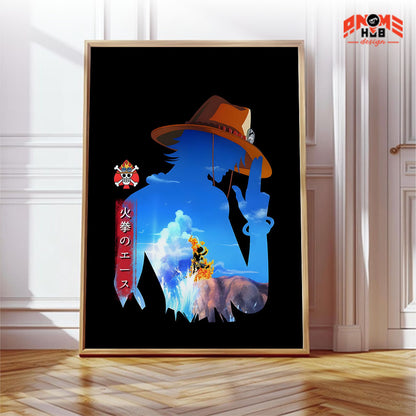 Onee Piecee Poster/Canvas, Art Anime Wall Print, Wall Decor  – Portggas D. Acee 1  Poster/Canvas ANIME HUB