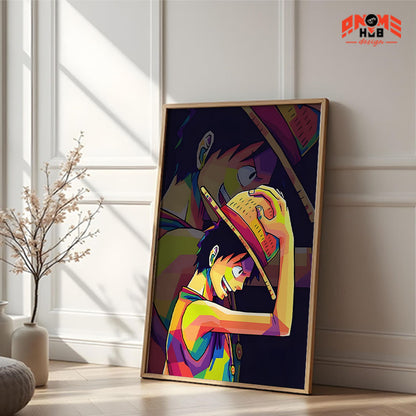 Onee Piecee Poster/Canvas, Art Anime Wall Print, Wall Decor  – Luuffyy 1  Poster/Canvas ANIME HUB