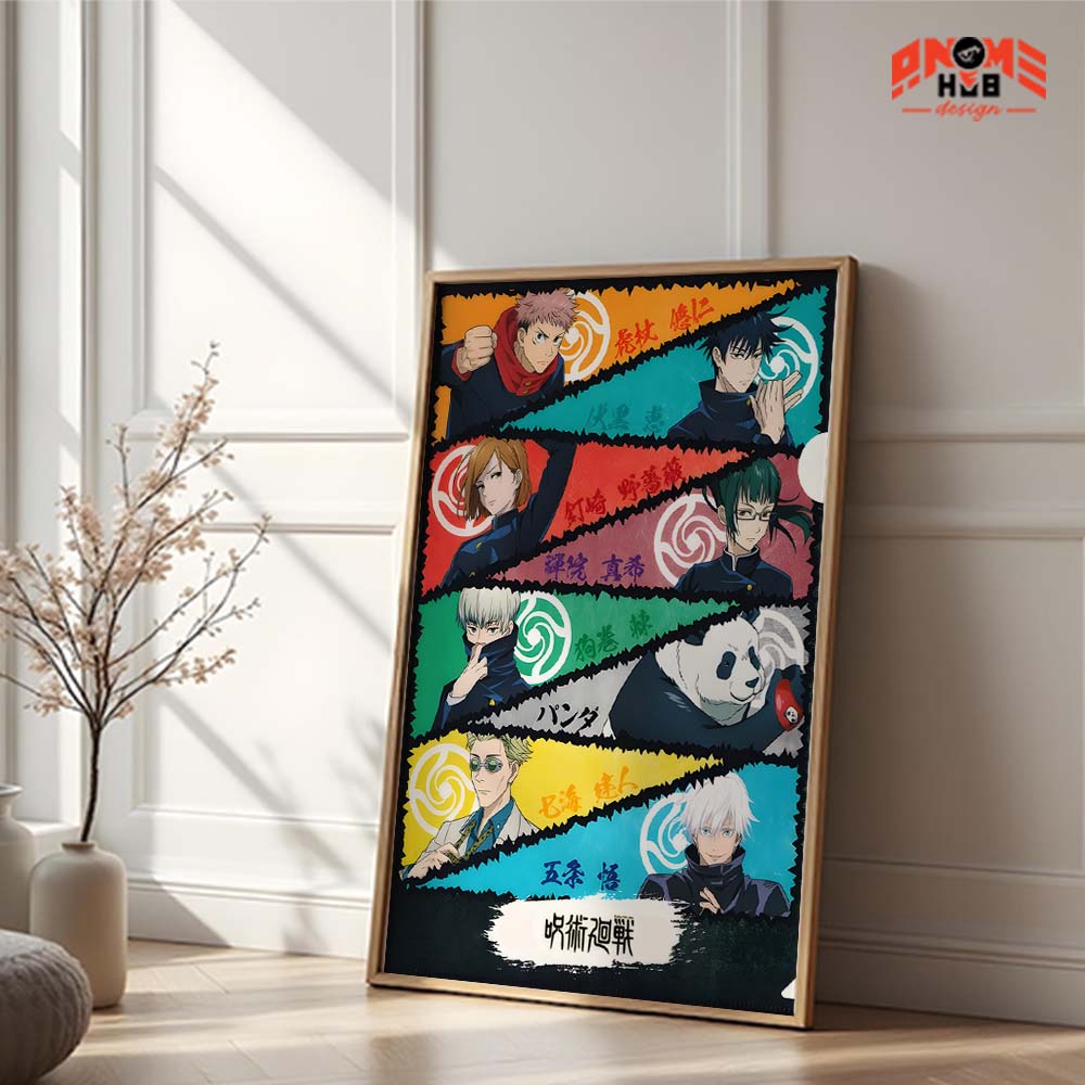 Jujustsuu Kaiisenn 9 Poster/Canvas, Art Anime Wall Print, Wall Decor  –  Poster/Canvas ANIME HUB
