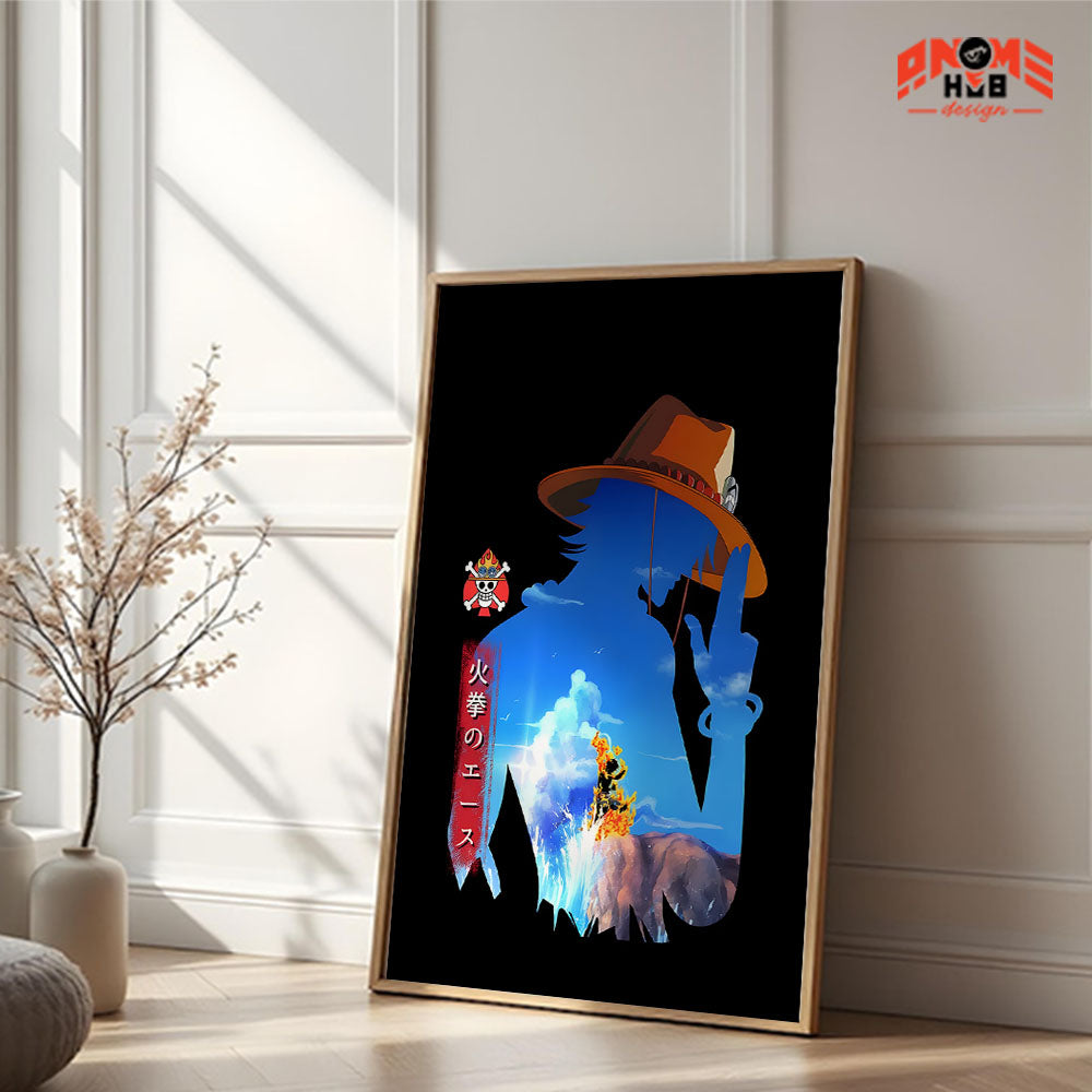 Onee Piecee Poster/Canvas, Art Anime Wall Print, Wall Decor  – Portggas D. Acee 1  Poster/Canvas ANIME HUB