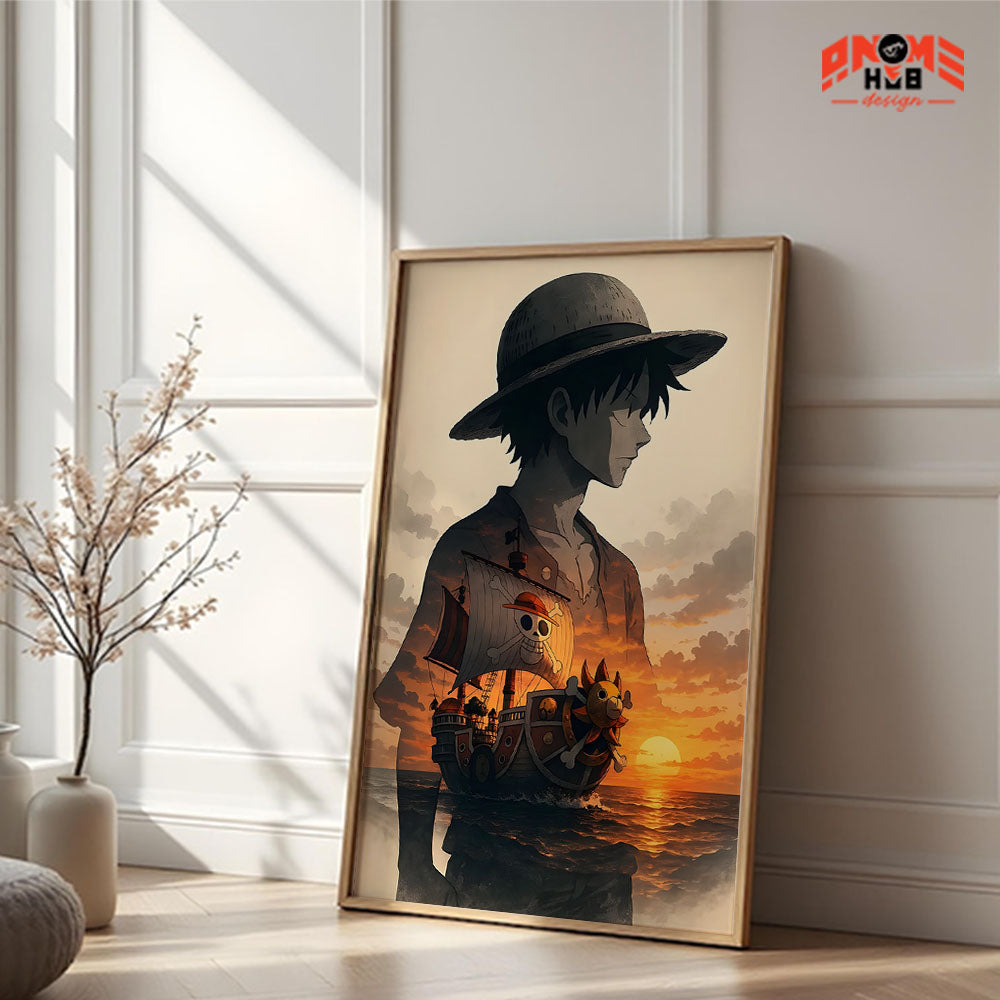 Onee Piecee Poster/Canvas, Art Anime Wall Print, Wall Decor  –  Luuffyy 2  Poster/Canvas ANIME HUB