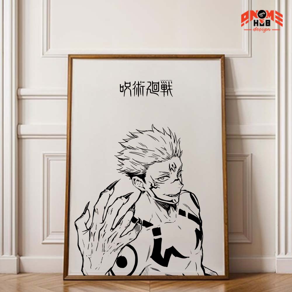 Jujustsuu Kaiisenn 4 Poster/Canvas, Art Anime Wall Print, Wall Decor  –  Poster/Canvas ANIME HUB