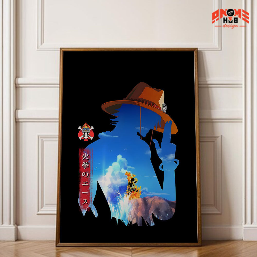 Onee Piecee Poster/Canvas, Art Anime Wall Print, Wall Decor  – Portggas D. Acee 1  Poster/Canvas ANIME HUB