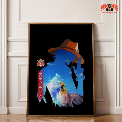 Onee Piecee Poster/Canvas, Art Anime Wall Print, Wall Decor  – Portggas D. Acee 1  Poster/Canvas ANIME HUB