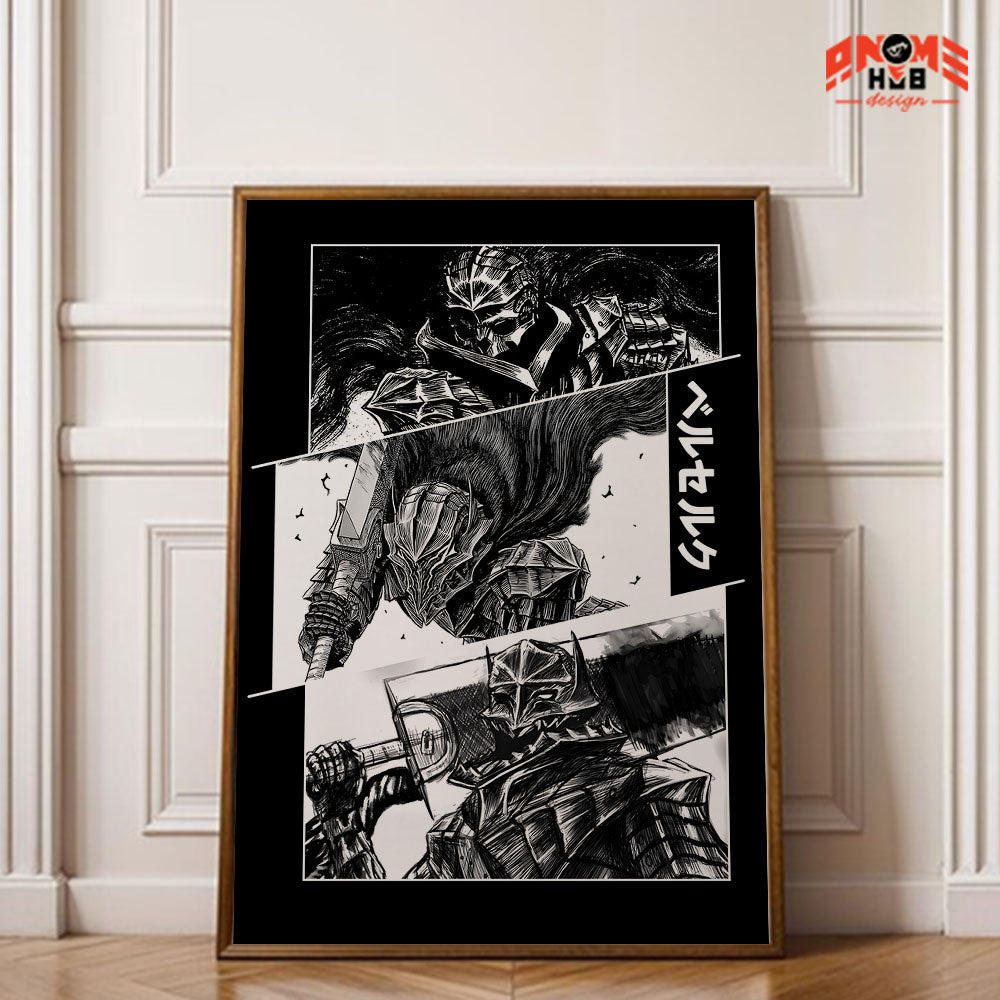 Berserkk 1 Poster/Canvas, Art Anime Wall Print, Wall Decor  –  Poster/Canvas ANIME HUB