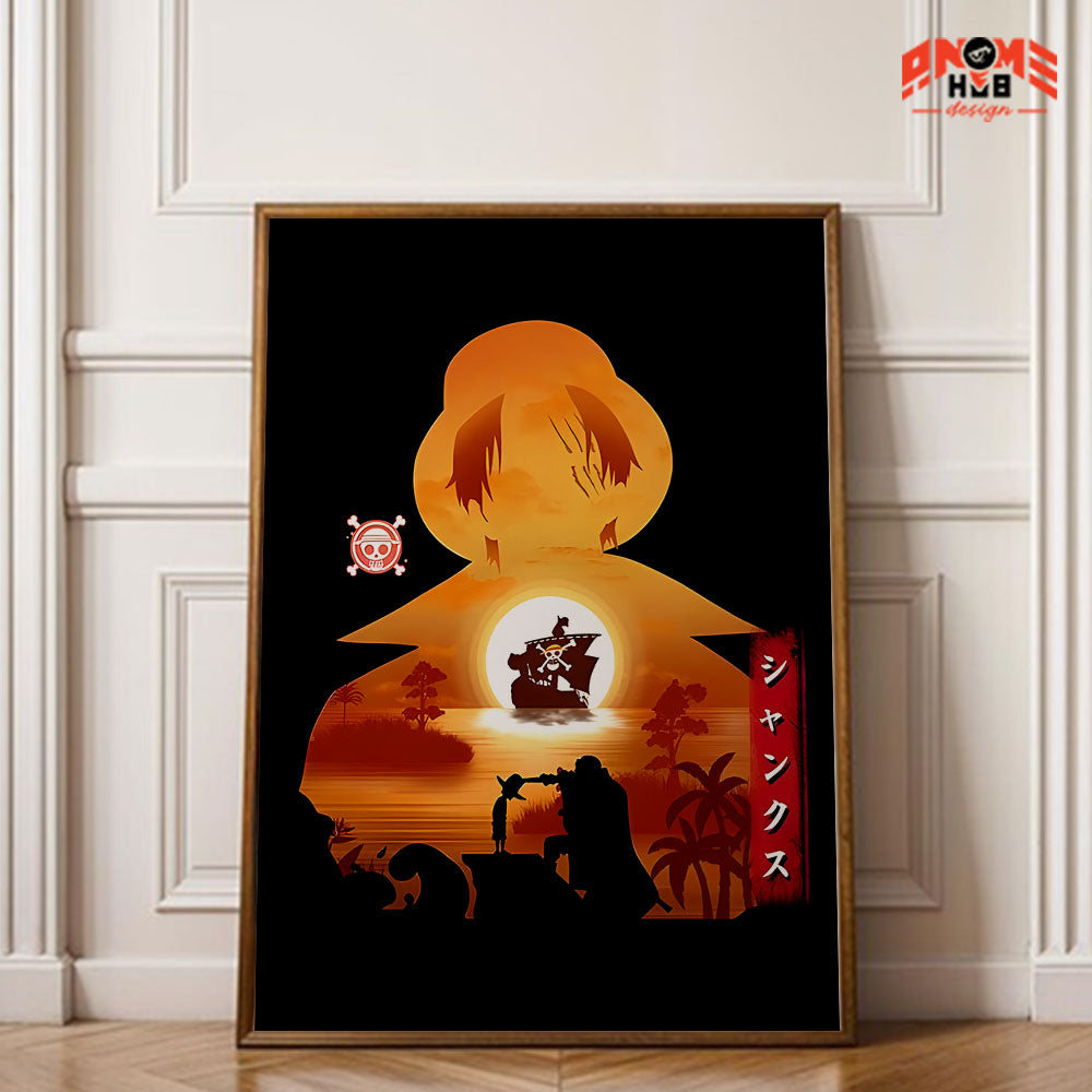 Onee Piecee Poster/Canvas, Art Anime Wall Print, Wall Decor  – Shankss  Poster/Canvas ANIME HUB