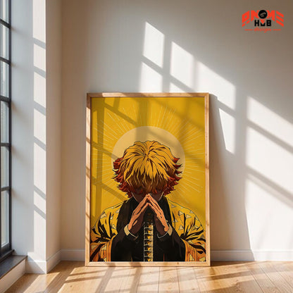 Demoon Slayerr Poster/Canvas, Art Anime Wall Print, Wall Decor  –  Aggattsuuma Zeenittsu 1 Poster/Canvas ANIME HUB