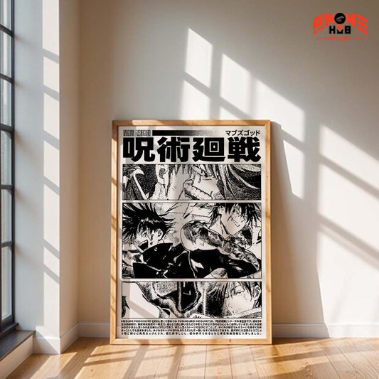 Jujustsuu Kaiisenn 2 Poster/Canvas, Art Anime Wall Print, Wall Decor  –  Poster/Canvas ANIME HUB