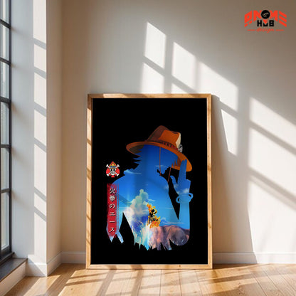 Onee Piecee Poster/Canvas, Art Anime Wall Print, Wall Decor  – Portggas D. Acee 1  Poster/Canvas ANIME HUB