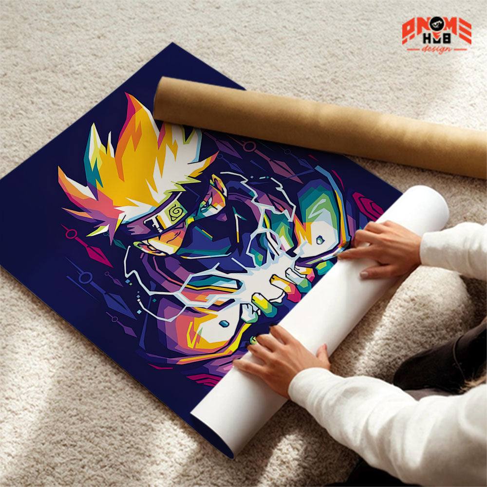 Narrutoo Poster/Canvas, Art Anime Wall Print, Wall Decor  – Hattakee Kakaasshi  3 Poster/Canvas ANIME HUB