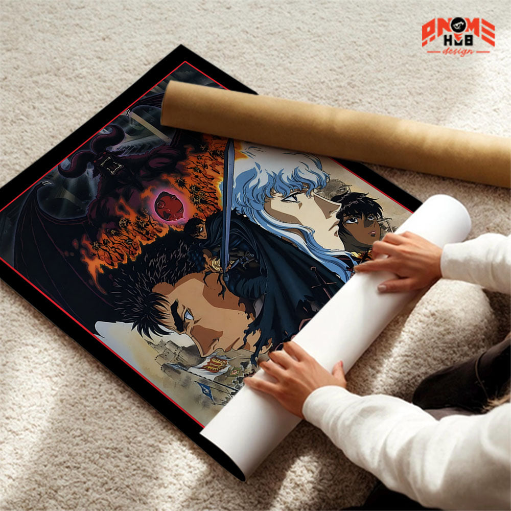 Póster de Griffith del anime Berserk | Arte mural de Berserk | Póster de Berserk | Impresión decorativa de alta calidad