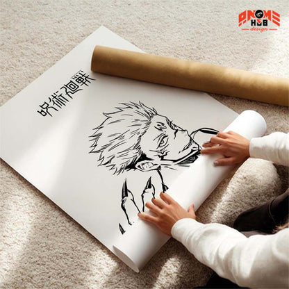 Jujustsuu Kaiisenn 4 Poster/Canvas, Art Anime Wall Print, Wall Decor  –  Poster/Canvas ANIME HUB