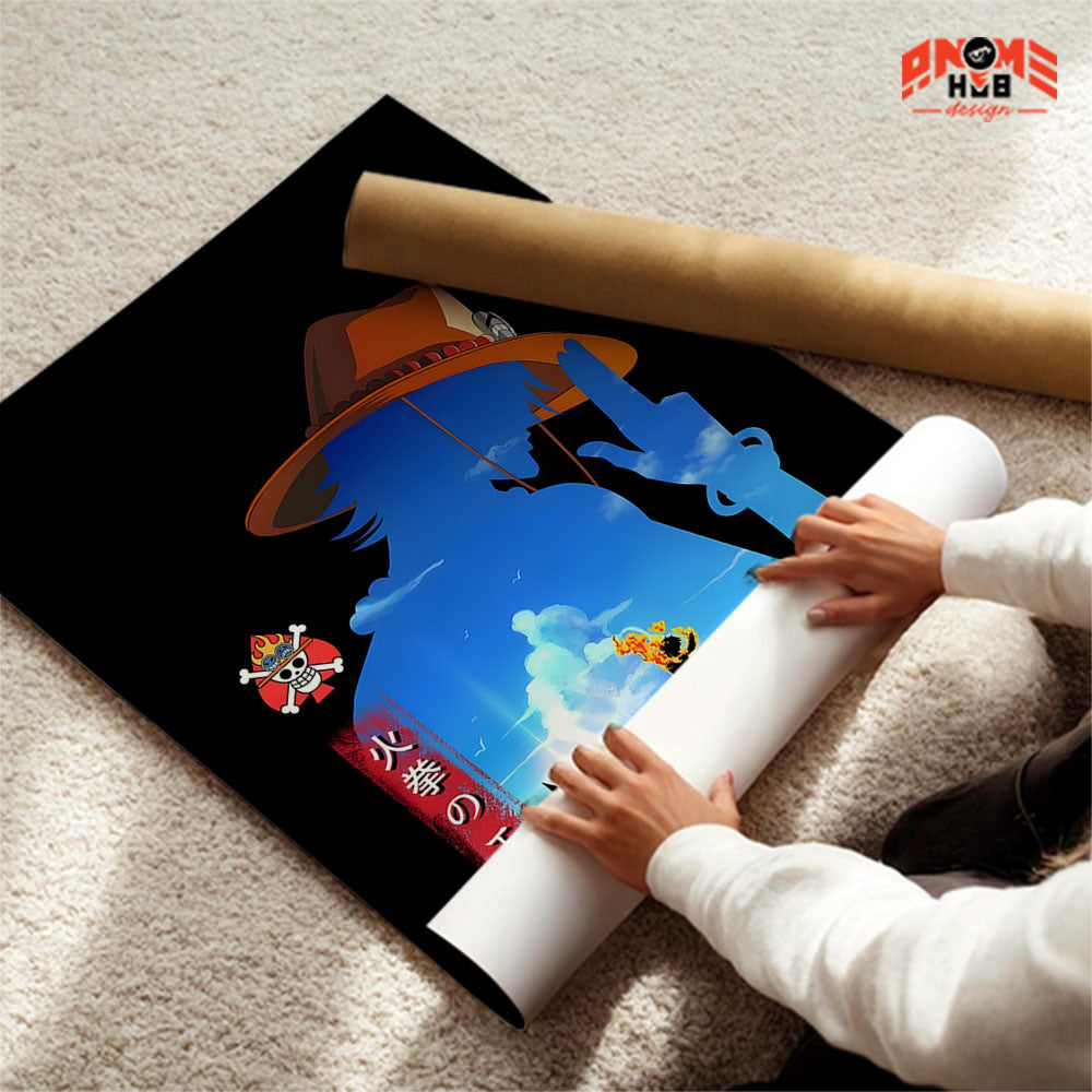 Onee Piecee Poster/Canvas, Art Anime Wall Print, Wall Decor  – Portggas D. Acee 1  Poster/Canvas ANIME HUB
