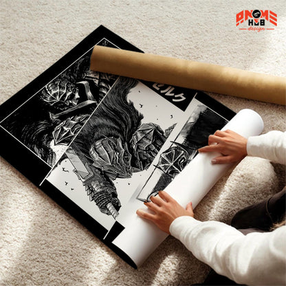 Berserkk 1 Poster/Canvas, Art Anime Wall Print, Wall Decor  –  Poster/Canvas ANIME HUB