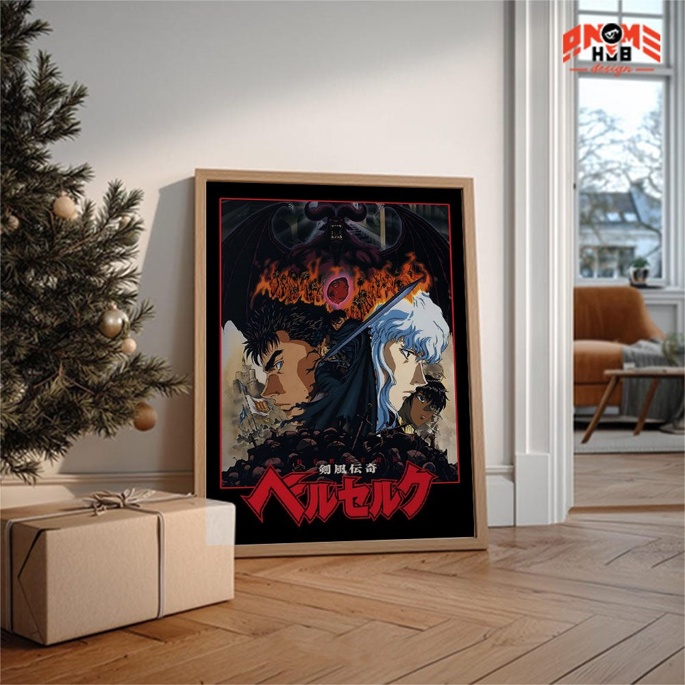 Póster de Griffith del anime Berserk | Arte mural de Berserk | Póster de Berserk | Impresión decorativa de alta calidad