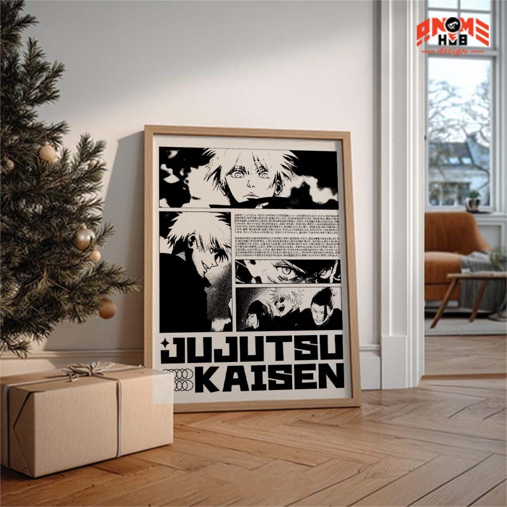 Jujustsuu Kaiisenn 1 Poster/Canvas, Art Anime Wall Print, Wall Decor  –  Poster/Canvas ANIME HUB