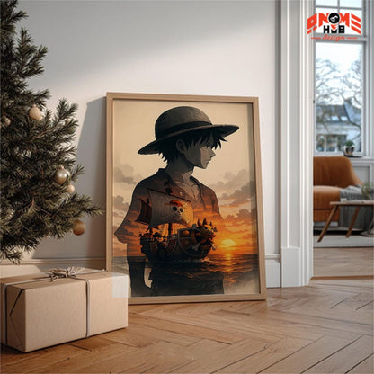 Onee Piecee Poster/Canvas, Art Anime Wall Print, Wall Decor  –  Luuffyy 2  Poster/Canvas ANIME HUB