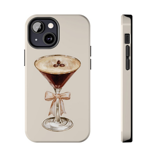 Espresso Martini Phone Case: Chic Cocktail Illustration, Girly Style, Iphone/Samsung Case