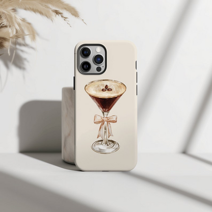 Espresso Martini Phone Case: Chic Cocktail Illustration, Girly Style, Iphone/Samsung Case